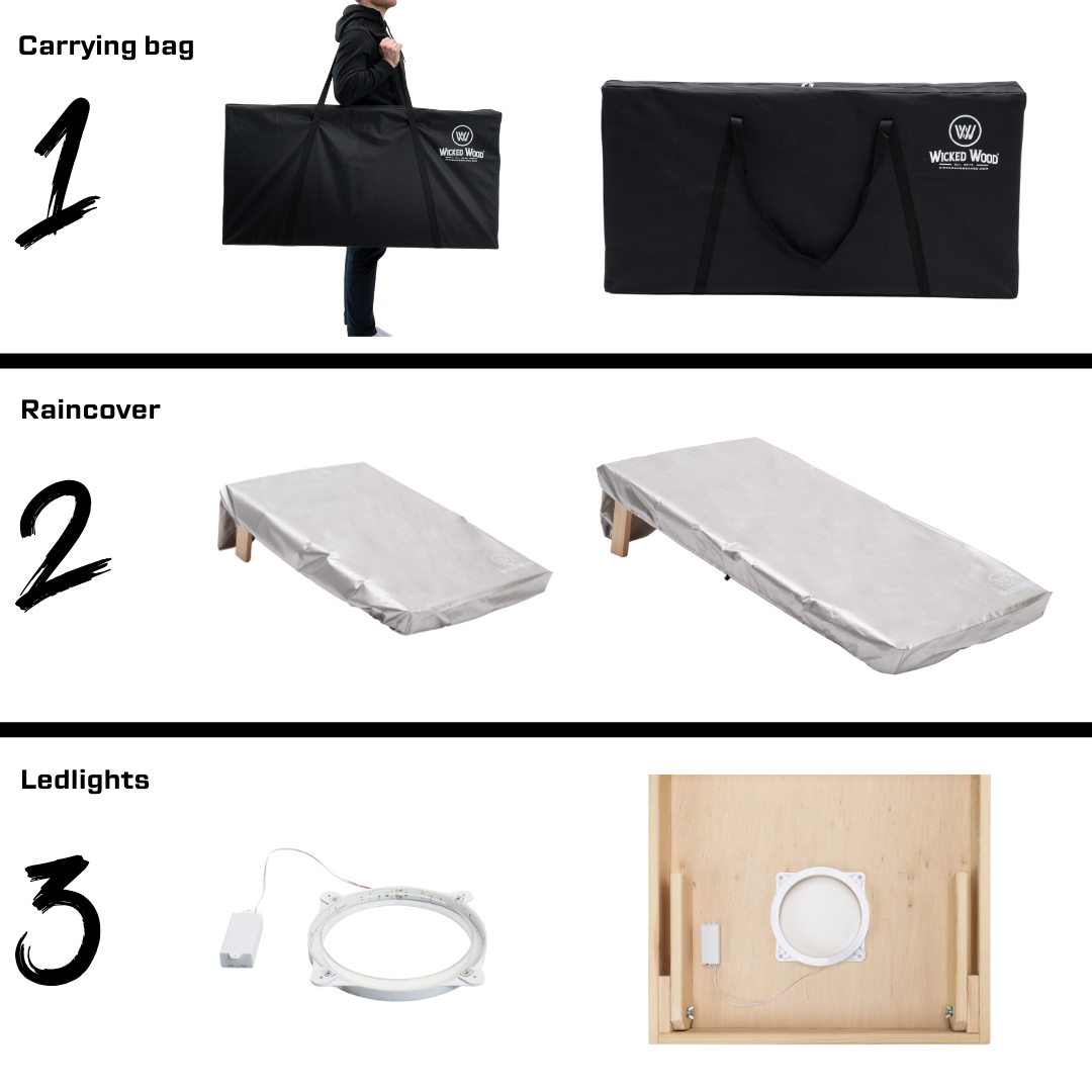 Cornhole Set - 90x60 - Red Cornhole sets Wicked Wood Games