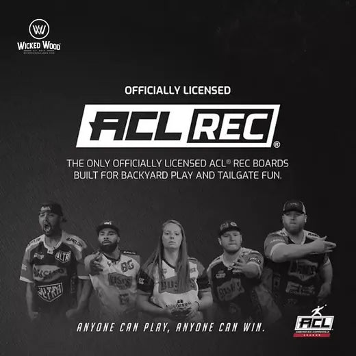 Cornhole Set - 90x60 - Black Red Zone Design Cornhole sets Wicked Wood Games