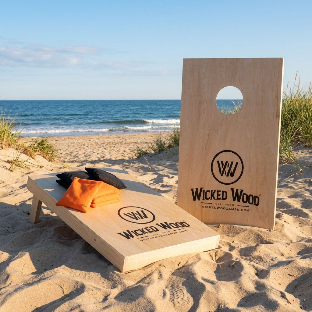 Cornhole-Set – 90 x 60 – Wicked Wood design