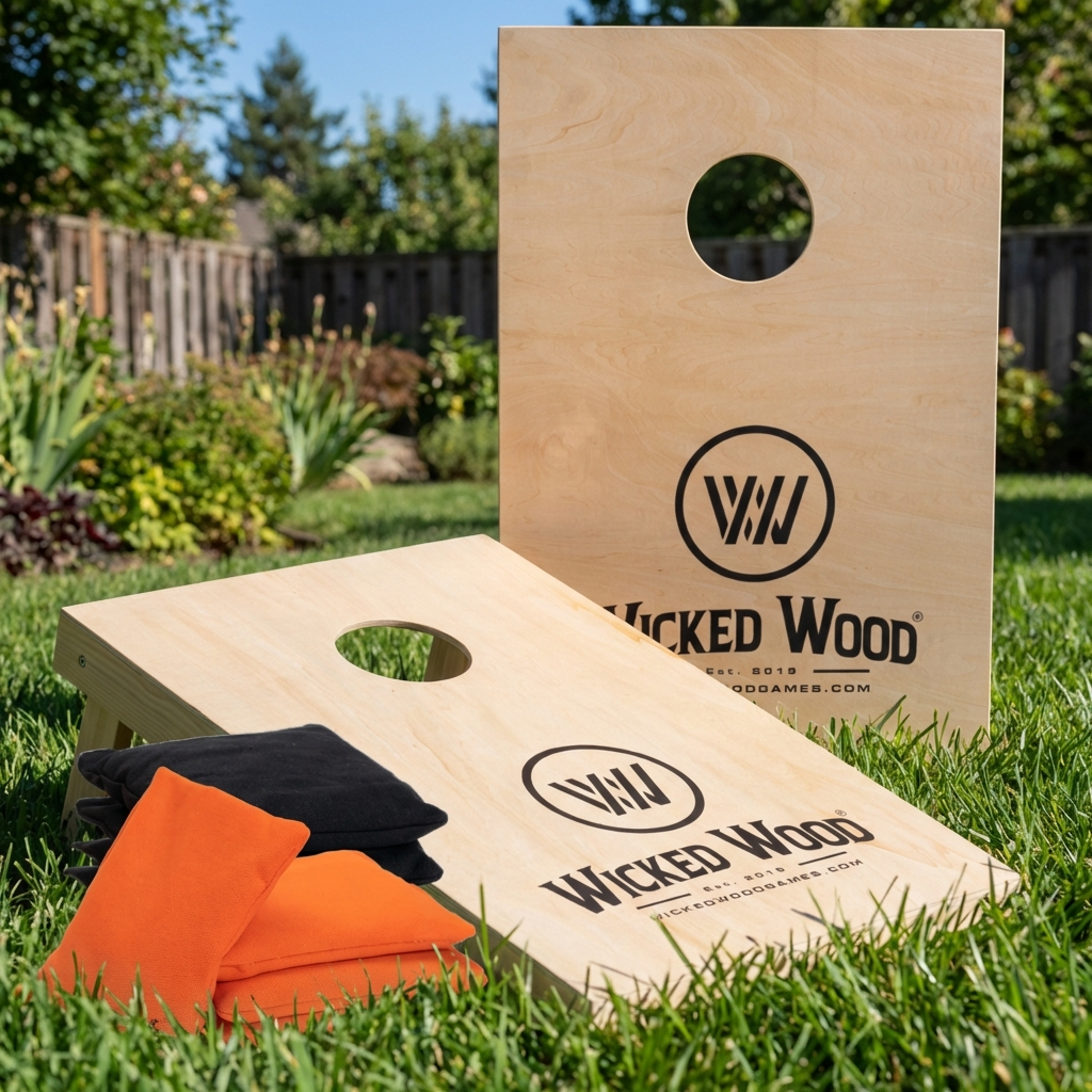 Cornhole-Set – 90 x 60 – Wicked Wood design